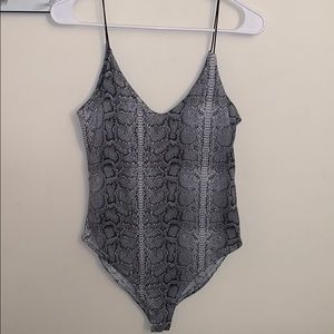 Snake pattern bodysuit